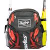 Rawlings | SAVAGE Backpack Equipment Bag | T-Ball / Baseball / Softball | Black/Red view 1