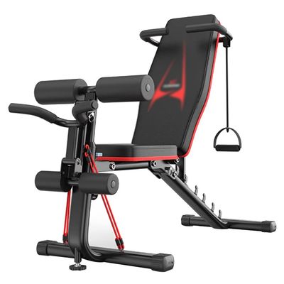 Weight Bench Adjustable Strength Training Bench Foldable Weight Bench Multifunction Dumbbells Bench Incline Bench for Home Gym (Color : Black, Size : 52 * 122 * 110cm)