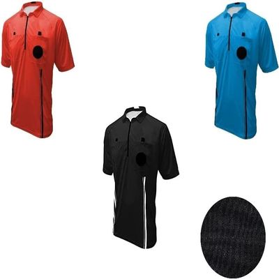 3 Pc Pro Soccer Referee Jerseys Set Red Blue & Black (Youth Large)