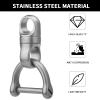TISUR Titanium Round Carabiner Clip+TISUR Swivel Key Ring Clips view 4