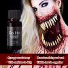 Go Ho Halloween Fake Blood Washable(0.5 oz),Dripping Fake Blood with Brushes,Edible Fake Blood Makeup for Eyes Drips Teeths Mouth Nose Bleeds,Cosplay SFX Zombie Vampire Blood view 3
