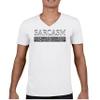 Sarcasm Ability to Insult Idiots V-Neck T-Shirt Sarcastic Funny Tee White Small view 2