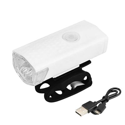 Bike Lights for Night Riding, USB Rechargeable Bike Headlight, Super Bright 500mAh Bicycle Front Light with 3 Lighting Modes for Biking, Skateboarding, Hiking, Motorcycles, Outdoor, White