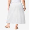Roaman's Women's Plus Size Easy-Wear A-Line Skirt - 44 W, White Denim view 2