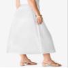 Roaman's Women's Plus Size Easy-Wear A-Line Skirt - 44 W, White Denim view 3