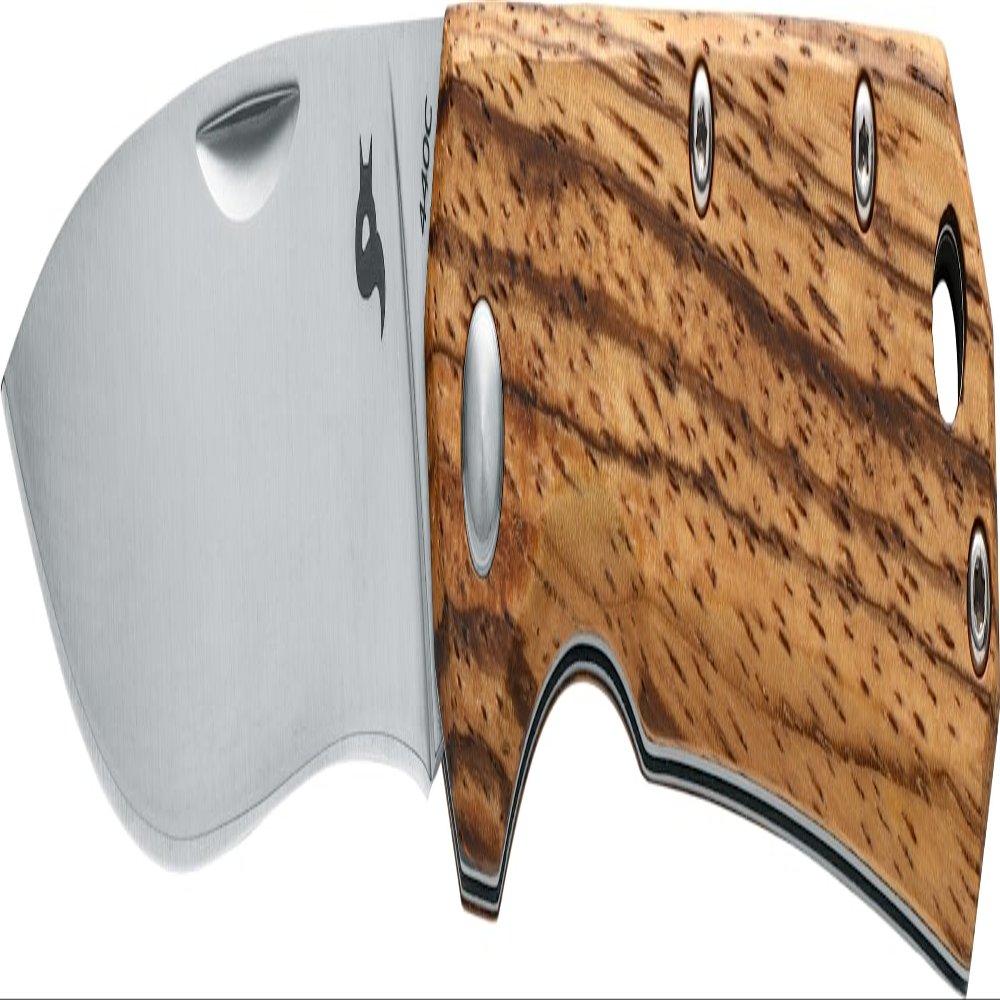 Fox Black Coil Slipjoint Zebra Wood and 440C Stainless BF-748ZW Pocket Knife BF-748 ZW