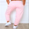 Waitfairy Sweatpants Women - Joggers for Women High Waist Baggy Sweat Pants for Womens Joggers with Pockets Pink L view 3