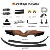 Black Hunter Takedown Recurve Bow 60inch 20-60 Lbs Hunting Bow Set Wooden Riser Right Hand Archery Recurve Bows for Adults Outdoor Training Practice (40LBS) view 4