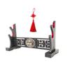 XMRISE Sword Holder Katana Samurai Stand Bracket Hanger Rack Classical Chinese Kirin Head Style Red Velvet Ornament,2Tier view 1