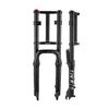 LHHL Snow Beach Bike Suspension Fork 20 Inch 4.0 Tire Fat Air Forks Travel 140mm, 1-1/8inch Steerer Bike Forks Spread 135mm Double Shoulder Shock Absorbing Front Fork QR Manual Lockout view 1