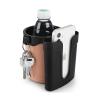 Accmor 3-in-1 Bike Cup Holder with Cell Phone Keys Holder, Bike Water Bottle Holders, Universal Bar Drink Cup Can Holder for Bicycles, Motorcycles, Scooters, Black Beige view 1