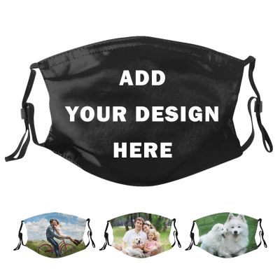 buxvhre Custom Face Masks Design Your Own Text Image Logo Personalized Mask Filter Reusable Adjustable Bandana Face Cover for Men Women