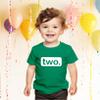 2nd Birthday Shirt boy 2 Year Old Toddler Kids Outfit Second Two t-Shirt Party (Green, 3 Years) view 2