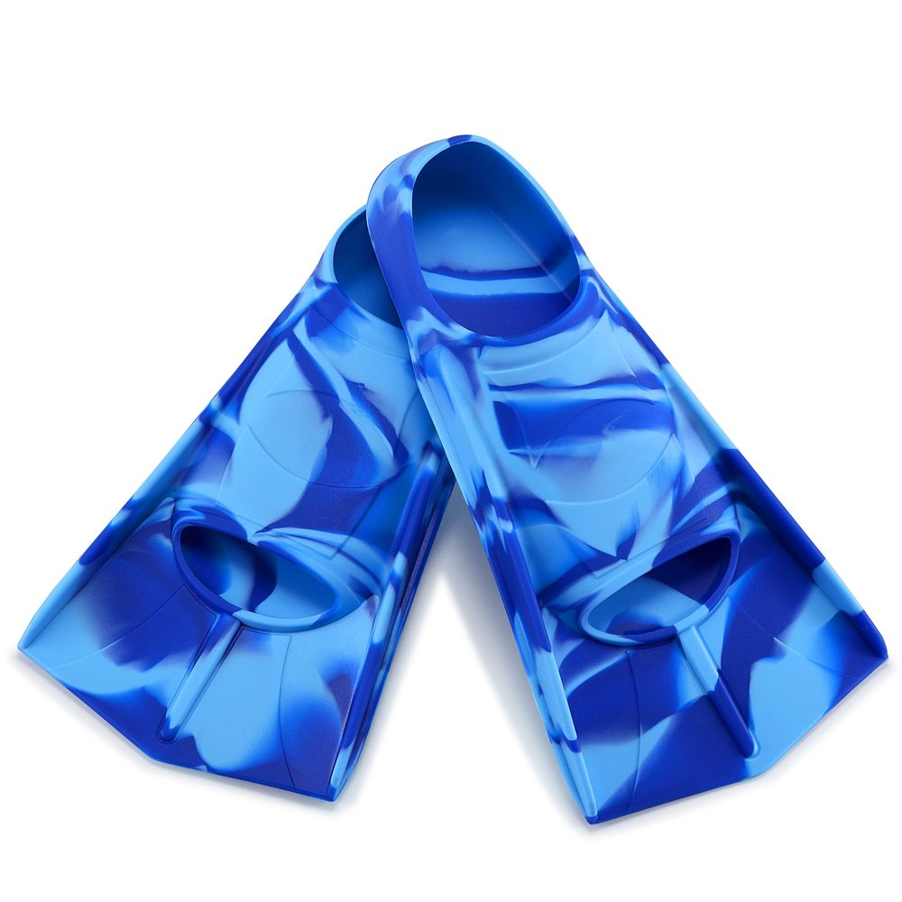 Prsca Kids Swim Fins,Short Youth Fins Swimming Flippers,Swim Training Fins for Lap Swimming,for Children Girls Boys Beginners