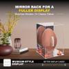 Better Display Cases Acrylic Football Display Case Vertical with Mirror Case, Orange Risers and Mirror Base (B42/A060) view 2