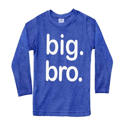 Big bro Shirt boy Big Brother Announcement Shirt for Baby Boys Toddler Promoted to (Charcoal Blue - Long Sleeve, 5 Years)