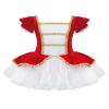 Yartina Kids Girls Ringmaster Fairytale Fancy Dress Ballet Dance Leotard Dress Mesh Tutu Skirt Performance Red 16 Years view 1