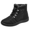 Toe Men Boots Shoes Lace Up Plus Sport Keep Couples Warm Boots Snow Round Flat Women's Winter Boots Size 5 (Black, 7) view 1