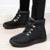 Toe Men Boots Shoes Lace Up Plus Sport Keep Couples Warm Boots Snow Round Flat Women's Winter Boots Size 5 (Black, 7) view 2