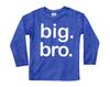 Big bro Shirt boy Big Brother Announcement Shirt for Baby Boys Toddler Promoted to (Charcoal Blue - Long Sleeve, 4 Years) view 1
