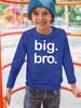 Big bro Shirt boy Big Brother Announcement Shirt for Baby Boys Toddler Promoted to (Charcoal Blue - Long Sleeve, 4 Years) view 3