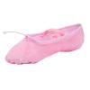 Girls Ballet Elastic Band Dance Shoes Canvas Gymnastics Flats Split Sole Shoes Kids Sneakers High (Pink, 9.5-10Years) view 1
