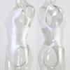 XCKNY Silky Glossy One Piece Swimsuit Japanese Thong Backless Covering Belly Swimsuit-Small White view 3