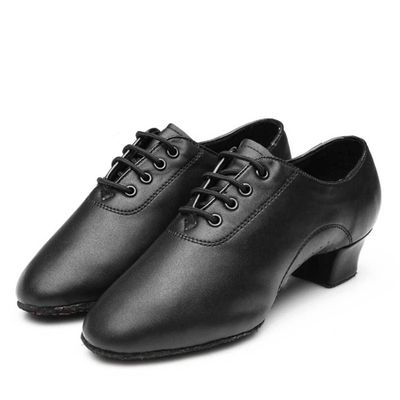 Shoes Boys Modern Dance Shoes Prom Ballroom Latin Dance Shoes Solid Color Lace Up Boys Snow Boots Size 12 (Black, 35)