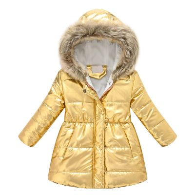 Baby Kids Girls Winter Thick Warm Hooded Windproof Coat Outwear Jacket Clothes Kids Windbreaker (Yellow, 4-5 Years)