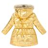 Baby Kids Girls Winter Thick Warm Hooded Windproof Coat Outwear Jacket Clothes Kids Windbreaker (Yellow, 4-5 Years) view 2