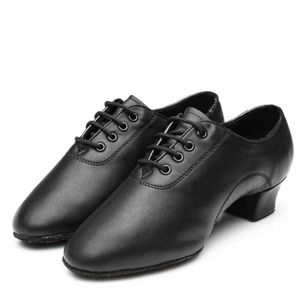 Shoes Boys Modern Dance Shoes Prom Ballroom Latin Dance Shoes Solid Color Lace Up Boys Snow Boots Size 12 (Black, 28)
