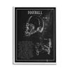Stupell Industries Football Helmet Sports Chart Retro Figure, Design by Daphne Polselli view 1