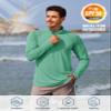 TACVASEN Long Sleeve Shirts for Men Quarter Zip Pullover Golf Sun Protection Running Rash Guard Athletic T-Shirts Outdoor Green view 3