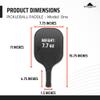 Northwest Coast Pickleball Backpack with Built-In Combination Lock + USAPA Approved Pickleball Paddle  Black view 3