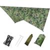 Camping Hammock, Double & Single Portable Hammock with Tree Straps, Lightweight Nylon Hammock Swing Set with Net and Rain Fly Tarp and Pocket for Backpacking Hiking Travel Outdoor(ArmyGreen1) view 2