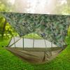 Camping Hammock, Double & Single Portable Hammock with Tree Straps, Lightweight Nylon Hammock Swing Set with Net and Rain Fly Tarp and Pocket for Backpacking Hiking Travel Outdoor(ArmyGreen1) view 3