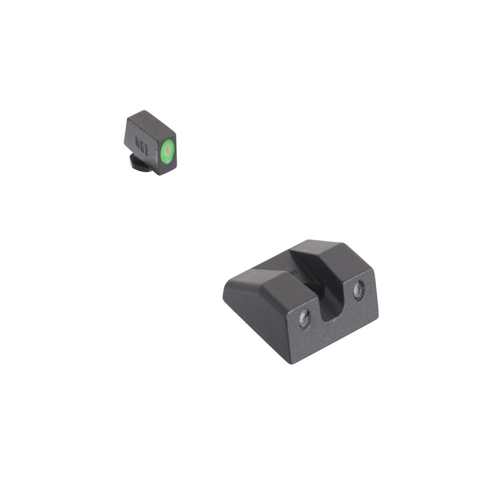 Meprolight Hyper-Bright Green Pistol Sight Set Compatible with Taurus G2/G2 C/G3/PT111, OEM Poly Sights, Green Ring, Fixed (465513111)