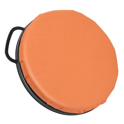 Foxtune 360-Degree Swivel Bucket Seat, 5 Gallon Bucket Lid, Spin Bucket Seat Cushion, Silent, Comfortable, Water-Resistant, for Fishing, Gardening, Hunting and Camping (Orange)