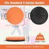 Foxtune 360-Degree Swivel Bucket Seat, 5 Gallon Bucket Lid, Spin Bucket Seat Cushion, Silent, Comfortable, Water-Resistant, for Fishing, Gardening, Hunting and Camping (Orange) view 3