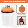 Foxtune 360-Degree Swivel Bucket Seat, 5 Gallon Bucket Lid, Spin Bucket Seat Cushion, Silent, Comfortable, Water-Resistant, for Fishing, Gardening, Hunting and Camping (Orange) view 4