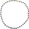 6 mm Certified Round Faceted Black Diamond Beads Necklace With 925 Sterling Silver Wire 22Inch Diamond Necklace, Customized Finish, Great Sparkle, Gift for Birthday, Wedding, Anniversary (22 Inch, Rose Gold) view 2