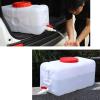 YXCUIDP White Bucket Thick Horizontal Square Water Storage Tank Food Grade Plastic Bucket with Cover and Valve for Hiking, Hunting, Barbecue Party(100L) view 2