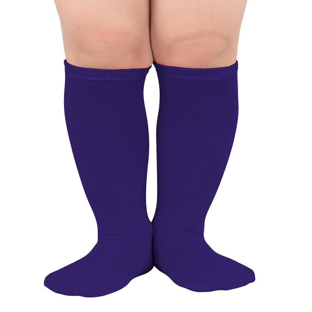 Century Star Soccer Socks Kids Halloween Purple Devil Socks Knee High Tube Socks for Boys Girls Cosplay Scoks 1 Pair Halloween Purple One Size