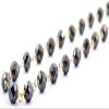 6mm Certified Round Faceted Black Diamond Beads Designer Necklace With 925 Sterling Silver, Customized Finish & Size, Beautiful Unisex Necklace, Great Sparkle! (18 Inch, White Gold Finish) view 1
