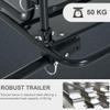 Foldable Cargo Bike Trailer Bicycle Cart Wagon Trailer w/Hitch, 110lbs Max Load Steel Frame Heavy Duty Bicycle Cargo Wagon Trailer for Carrying Stuff Luggage Plants Tools, Black view 2