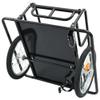 Foldable Cargo Bike Trailer Bicycle Cart Wagon Trailer w/Hitch, 110lbs Max Load Steel Frame Heavy Duty Bicycle Cargo Wagon Trailer for Carrying Stuff Luggage Plants Tools, Black view 3