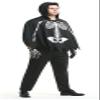 Honeystore Men's Scary Skeleton Cosplay Costume Two Piece Halloween Party Outfit 82230 M view 2