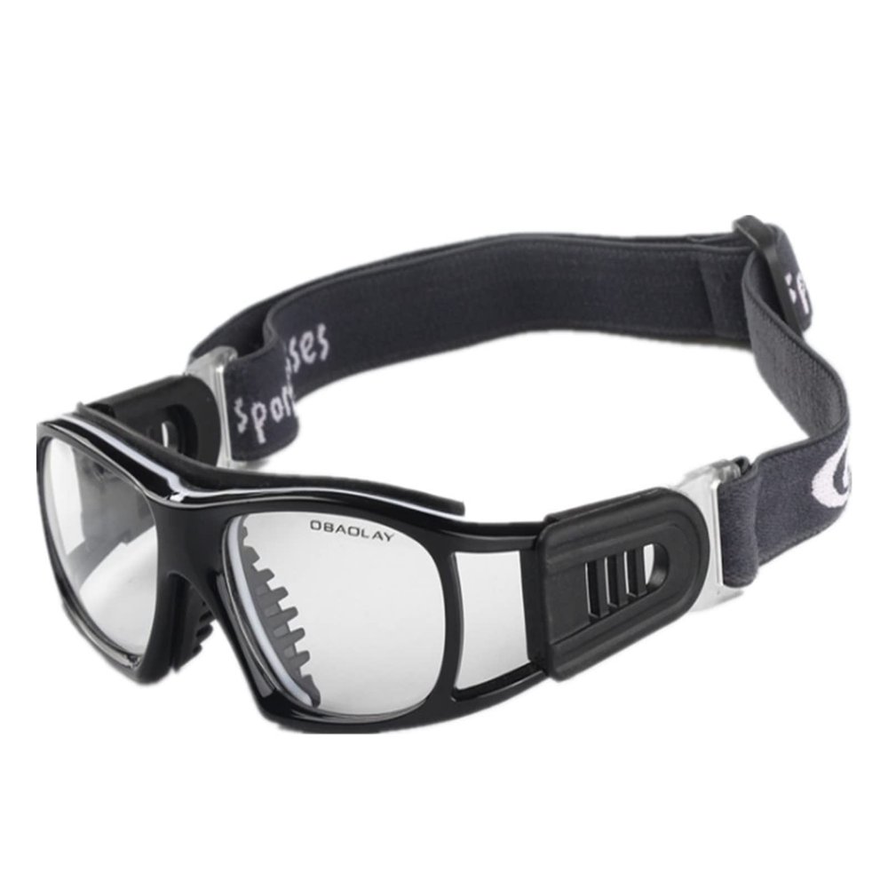 Runworld Sports Basketball Glasses for Men and Women, Anti Fog & Anti Collision, Safety Eyewear Protective Dribbling Goggles (Black)