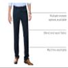 Men's Tweed Pants Herringbone Thick Wool Pleated Front Dress Suit Vintage Trousers (Navy, 34W x 32L) view 4