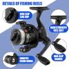 Fishing Rod Reel Combos Collapsible Fishing Rod Kit, 2PCS Telescopic Fishing Pole+2PCS Spinning Reels+Lures Hooks+Tackle Bag+Fishing Accessories Full Combo for Kids Youth view 2